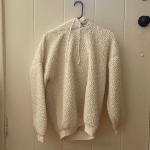 This is a fluffy Wild Fable hoodie with Cheetah print on the inside hood.